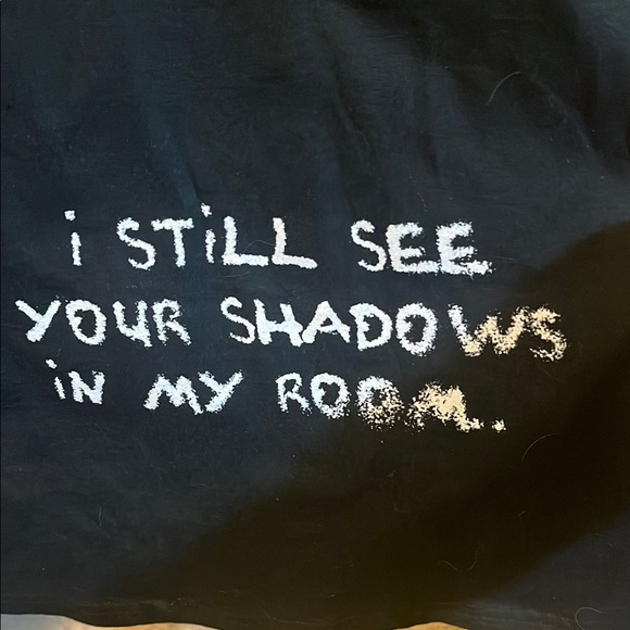 Graphic Black T-Shirt with White Portrait - Picture 3 of 4